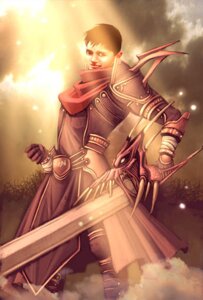 Rating: Safe Score: 0 Tags: armor belt black_hair clothing cloud e621 femboy genzoman gloves grandfathered_content hair handwear human light looking_at_viewer looking_down male mammal melee_weapon outside short_hair sky smile solo standing sunlight sword weapon User: bunchy7s