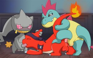 Rating: Explicit Score: 0 Tags: anal anal_penetration anus armband balls banette blue_body blush bodily_fluids body_zipper charmeleon clothing croconaw cum double_penetration drooling e621 erection fellatio fire flaming_tail generation_1_pokemon generation_2_pokemon generation_3_pokemon genital_fluids genitals grey_body group group_sex humanoid kerchief lizard male male/male male_penetrated male_penetrating male_penetrating_male nintendo nude oral oral_penetration orange_body orange_skin penetration penile penis pokemon pokemon_(species) reptile saliva scalie sex smile spitroast tail threesome trio ukkappa zipper zipper_mouth User: bunchy7s
