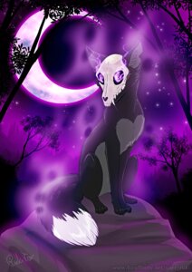 Rating: Safe Score: 0 Tags: ambiguous_gender black_body black_fur bone boulder canid canine claws crescent_moon e621 fangs feral fox fur glowing glowing_eyes grass grey_body grey_fur hi_res looking_at_viewer mammal mask moon night outside plant pose rock rukifox shrub sitting skull sky solo star teeth tree white_body white_fur User: bunchy7s
