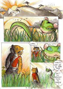 Rating: Safe Score: 0 Tags: anthro better_late_than_never caught_in_the_act comic daigaijin dialogue dreamworks e621 english_text felid female feral kung_fu_panda male mammal master_tigress master_viper pantherine reptile sage_advice scalie snake surprised text tiger viper User: bunchy7s