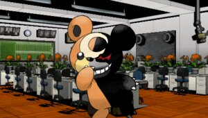 Rating: Safe Score: 0 Tags: alternate_color alternate_species bear black_body black_eyes black_fur black_nose black_skin chair claws crossover danganronpa digital_media_(artwork) e621 flower fur furniture generation_2_pokemon genetic_chimerism hand_on_mouth happy human inside japanese laboratory light low_res male mammal monokuma moon nintendo orange_body orange_fur photo plant plant_pot pokemon pokemon_(species) potted_plant raised_arm raised_leg shadow smile solo spike_chunsoft standing table teddiursa teeth unknown_artist young User: bunchy7s