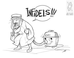 Rating: Safe Score: 0 Tags: animate_inanimate awesome_face black_and_white cleaning_tool conditional_dnp dialogue duo e621 english_text grandfathered_content henry_hoover human humor islam islamophobia jollyjack male mammal meme monochrome muhammad not_furry reaction_image religion text vacuum_cleaner what User: bunchy7s