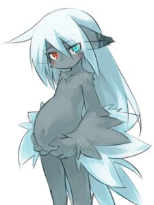 Rating: Questionable Score: 0 Tags: 3:4 :< anthro arms_bent belly big_belly blue_eyes blue_hair blush breasts chest_tuft closed_frown cotora e621 female frown fur grey_body grey_fur hair hand_on_belly hands_on_own_belly heterochromia holding_belly kemono mouth_closed navel nipples nude red_eyes simple_background small_breasts solo standing straight_legs tuft white_background young young_anthro young_female User: bunchy7s