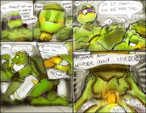 Rating: Explicit Score: 0 Tags: anal anal_penetration anthro barefoot butt comic dialogue donatello_(tmnt) duo e621 english_text erection feet fellatio genitals green_body green_scales intraspecies kneeling licking male male/male male_penetrated male_penetrating male_penetrating_male michelangelo_(tmnt) oral oral_penetration penetration penile penis penis_lick presenting profanity rand reptile scales scalie sex teenage_mutant_ninja_turtles text tongue tongue_out turtle User: bunchy7s
