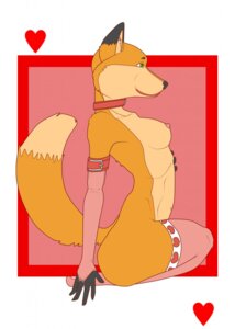 Rating: Questionable Score: 0 Tags: anthro canid canine collar dipstick_tail e621 female fox green_eyes grentain heart_symbol hi_res hose mammal markings solo tail tail_markings User: bunchy7s