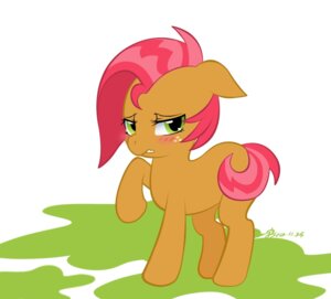 Rating: Safe Score: 0 Tags: abstract_background babs_seed_(mlp) blush e621 earth_pony equid equine female feral freckles friendship_is_magic fur green_eyes hair hasbro horse mammal multicolored_hair my_little_pony pony quadruped simple_background solo tail tan_body tan_fur two_tone_hair unknown_artist young young_feral User: bunchy7s