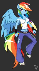 Rating: Safe Score: 0 Tags: 2013 absurd_res amostheartman anthro anthrofied armband belt blue_body blue_feathers blue_fur bottomwear breasts cleavage clothed clothing denim denim_bottomwear denim_clothing e621 equid equine eyelashes feathered_wings feathers female footwear friendship_is_magic fur hair hasbro hi_res jeans mammal midriff mud multicolored_hair multicolored_tail my_little_pony mythological_creature mythological_equine mythology navel pants pegasus purple_eyes rainbow_dash_(mlp) rainbow_hair rainbow_tail shirt shoes sneakers solo tail tank_top topwear wings User: bunchy7s