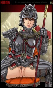 Rating: Explicit Score: 0 Tags: 1girls armor beauty_mark bottomless breasts brown_eyes chestplate convincing_armor exposed_pussy female female_knight gauntlets glossy_lips greaves helmet hildegard_von_krone knight looking_at_viewer mole_under_mouth no_sex plate_armor polearm presenting pubic_hair pussy red_hair red_pubic_hair rule34 sitting smile soul_calibur spear spread_legs tagme vambraces warrior weapon zakuman User: bunchy7s