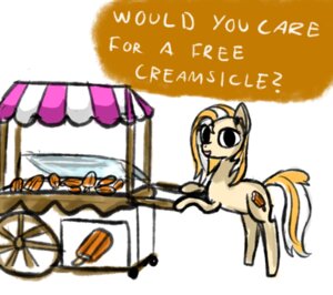 Rating: Safe Score: 0 Tags: cart cawir creamsicle cutie_mark dreamsicle_swirl e621 earth_pony english_text equid equine female feral food hasbro horse low_res mammal mane my_little_pony pony popsicle simple_background solo standing tail text white_background User: bunchy7s