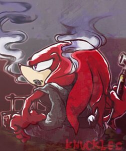 Rating: Safe Score: 0 Tags: anthro big_eyes big_head clothed clothing e621 knuckles_the_echidna male mammal restricted_palette sega simple_background smoke solo sonic_the_hedgehog_(series) toony unknown_species urahyu User: bunchy7s