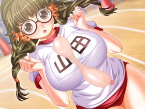 Rating: Questionable Score: 0 Tags: 1girls :o ayatsuri_bloomer ayatsuri_burumaa balloon between_breasts braid breast_squeeze breasts brown_eyes brown_hair buruma clothed clothes clothing condom condom_filling female full_condom glasses gym_uniform highres inflated_condom large_breasts name_tag object_between_breasts outside rule34 running_track solo sweat tied_hair twin_braids twintails yamada_chizuru yoshii_dan User: bunchy7s