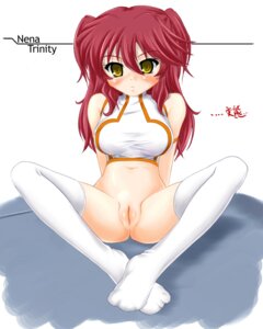 Rating: Explicit Score: 0 Tags: feet female gundam gundam_00 katsuragi_niya nena_trinity pussy red_hair rule34 thighhighs translated vagina yellow_eyes User: bunchy7s