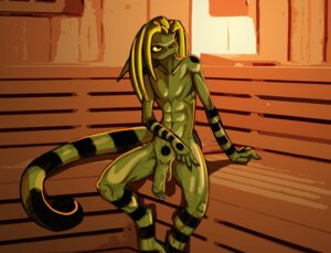 Rating: Explicit Score: 0 Tags: 2013 5_fingers abs anthro c_line_kishin dreadlocks e621 fingers flaccid foreskin gekk0 gekko_(character) genital_piercing genitals green_pseudo_hair humanoid_genitalia humanoid_hands humanoid_penis kishin_(gekk0) lizard male markings nude partially_retracted_foreskin penis penis_piercing piercing prince_albert_piercing pseudo_hair reptile sauna scalie solo spread_legs spreading tail User: bunchy7s