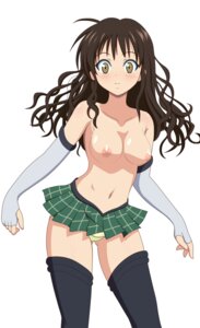 Rating: Explicit Score: 0 Tags: 13_san_(chalcosoma) alternate_hairstyle blush breasts brown_eyes brown_hair clothing elbow_gloves female fingerless_gloves gloves highres long_hair nipples panties rule34 skirt small_breasts stare stockings surprised thighhighs to_love-ru topless underwear yuuki_mikan User: bunchy7s