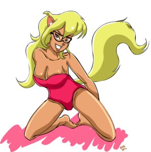Rating: Questionable Score: 0 Tags: anthro badprogrammerart big_breasts blonde_hair breasts callie_briggs cleavage clothed clothing domestic_cat e621 eyewear felid feline felis female glasses grin hair hanna-barbera long_hair looking_at_viewer mammal one-piece_swimsuit smile solo swat_kats swimwear tail User: bunchy7s