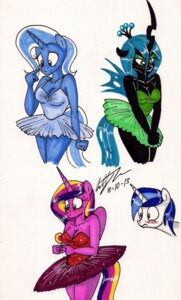 Rating: Safe Score: 0 Tags: 2013 anthro anthrofied arthropod blue_eyes blue_hair blush bottomwear breasts changeling_(mlp) classical_tutu cleavage clothed clothing dancewear e621 equid equine fangs feathered_wings feathers female friendship_is_magic green_eyes green_hair group hair hasbro hi_res horn long_hair male mammal multicolored_hair my_little_pony mythological_creature mythological_equine mythology newyorkx3 pancake_tutu princess_cadance_(mlp) purple_eyes queen_chrysalis_(mlp) shining_armor_(mlp) simple_background skirt sparkles standing teeth trixie_(mlp) tutu unicorn winged_unicorn wings User: bunchy7s