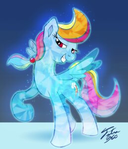 Rating: Safe Score: 0 Tags: 2012 blue_body blue_feathers blue_fur crystal_pony_(mlp) cutie_mark e621 equid equine feathered_wings feathers female feral friendship_is_magic fur grin hair hasbro looking_at_viewer mammal multicolored_hair my_little_pony mythological_creature mythological_equine mythology pegasus purple_eyes quadruped rainbow_dash_(mlp) rainbow_hair signature simple_background smile solo tail translucent translucent_body tsitra360 wings User: bunchy7s