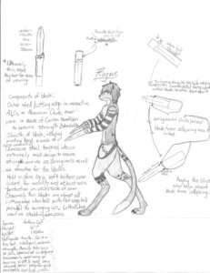 Rating: Questionable Score: 0 Tags: anthro arm_blade arm_warmers armwear biped chest_tuft clothed clothing domestic_cat e621 english_text felid feline felis full-length_portrait fur graphite_(artwork) greyscale hi_res male mammal model_sheet monochrome portrait rogue_(cat) roguefever side_view simple_background sketch solo standing tail text topless traditional_media_(artwork) tuft white_background wrist_blade wrist_weapon User: bunchy7s