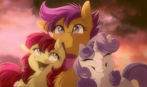 Rating: Safe Score: 0 Tags: 2014 accessory apple_bloom_(mlp) blush bow_(feature) bow_accessory bow_ribbon cutie_mark_crusaders_(mlp) dvixie e621 earth_pony equid equine eyes_closed female feral friendship_is_magic fur group group_hug hair hair_accessory hair_bow hair_ribbon hasbro hi_res horn horse hug hugging_another mammal multicolored_hair my_little_pony mythological_creature mythological_equine mythology pony purple_eyes purple_hair red_hair ribbons scootaloo_(mlp) smile sweetie_belle_(mlp) two_tone_hair unicorn User: bunchy7s