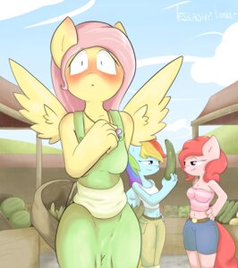 Rating: Safe Score: 0 Tags: 2013 absurd_res anthro anthrofied basket blue_body blue_eyes blue_feathers blue_fur blush bottomwear clothing cloud container cucumber dress e621 earth_pony equid equine feathered_wings feathers female fluttershy_(mlp) food friendship_is_magic fruit fur group hair hasbro hi_res horse jewelry mammal melon multicolored_hair my_little_pony mythological_creature mythological_equine mythology necklace outside pegasus pink_hair pinkie_pie_(mlp) plant pony purple_eyes rainbow_dash_(mlp) rainbow_hair shorts sky standing tesslashy vegetable watermelon wings yellow_body yellow_feathers User: bunchy7s