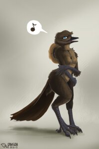 Rating: Safe Score: 0 Tags: 2012 anthro avian beak bird blue_eyes bombird breasts clothing e621 female hat headgear headwear lizanne lyrebird non-mammal_breasts nude oscine passerine solo superb_lyrebird User: bunchy7s