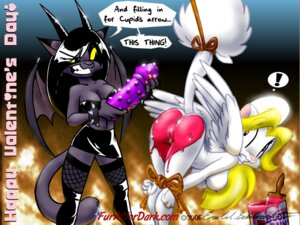 Rating: Explicit Score: 0 Tags: 2006 4:3 angel anthro bdsm black_hair blonde_hair bondage bound breasts clothed clothing dawn_(eric_schwartz) demon dildo do_not_distribute domestic_cat duo e621 english_text eric_schwartz feathered_wings feathers felid feline felis female furafterdark genitals hair heart_symbol holidays horn mammal membrane_(anatomy) membranous_wings paint rope sex_toy skimpy surprised tail text twilight_(eric_schwartz) valentine's_day vulva wings yellow_eyes User: bunchy7s