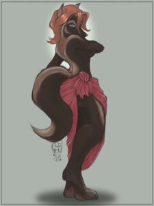 Rating: Questionable Score: 0 Tags: anthro bottomwear canid canine clothed clothing e621 female glance kaine mammal rioarmare skirt solo tail topless turning User: bunchy7s