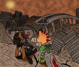 Rating: Safe Score: 0 Tags: absurd_res alternate_universe building car city city_background clothing crossover demon-keychain destruction dreadlocks duo e621 equid equine fallout fallout_equestria gas_mask hasbro hi_res horse male mammal mask microsoft modern_architecture my_little_pony outside ponification pony ruined_building ruins sky slashysmiley the_courier_(fallout) ulysses_(fallout) urban vehicle User: bunchy7s