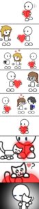 Rating: Safe Score: 0 Tags: absurd_res black_hair blonde_hair bodily_fluids brown_hair comic crying domestic_cat e621 felid feline felis female hair hi_res hug human long_image love male mammal musical_note musical_symbol question_mark sad symbol tall_image tears the_truth unknown_artist User: bunchy7s