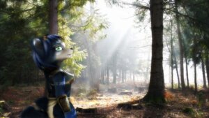 Rating: Safe Score: 0 Tags: 16:9 3d_(artwork) anthro blue_body blue_fur blue_hair cakeinferno cakeinferno_(modeler) canid canine detailed_background digital_media_(artwork) e621 female forest fox fur hair hi_res krystal_(cakeinferno) krystal_(star_fox) mammal nature nintendo outside plant solo star_fox tree white_body white_fur widescreen User: bunchy7s
