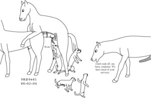 Rating: Explicit Score: 0 Tags: 1988 animal_genitalia bdsm black_and_white black_text bondage bound casual_cocksleeve casual_sex dated dialogue dominant e621 english_text equid equine erection feral feral_on_feral fully_sheathed genitals group group_sex horse interspecies large_penetration larger_dom larger_male living_condom male male/male mammal monochrome mustelid nude open_mouth open_smile penetration penile penile_penetration penis quadruped sex sheath simple_background size_difference smaller_male smaller_penetrated smile tail text toony urbanhermit what white_background User: bunchy7s