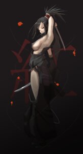 Rating: Explicit Score: 0 Tags: 1girls arm_up armpits ayame_(tenchu) black_hair breasts dual_wielding female hone_shoukan kodachi kunoichi long_hair ninja no_bra ponytail rule34 short_sword sideboob solo sword tenchu tied_hair weapon User: bunchy7s