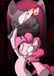 Rating: Questionable Score: 0 Tags: 2012 abstract_background blood blue_eyes bodily_fluids cleaver_(weapon) cutie_mark e621 earth_pony equid equine female friendship_is_magic fur grin hair hasbro hi_res horse insane knife looking_at_viewer mammal melee_weapon mizwoman my_little_pony pink_body pink_fur pink_hair pinkamena_(mlp) pinkie_pie_(mlp) pony simple_background smile solo tail weapon User: bunchy7s