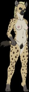 Rating: Explicit Score: 0 Tags: anatomically_correct animal_genitalia anthro black_background blue_eyes e621 ear_piercing female genitals hi_res hyena hyenakay mammal mohawk nipples nude piercing simple_background solo spotted_hyena tail User: bunchy7s