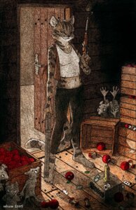 Rating: Safe Score: 0 Tags: 2005 anthro apple apple_core biped candle card domestic_cat e621 felid feline felis female food fruit gun mammal mouse murid murine plant playing_card ranged_weapon rebane rodent solo standing weapon User: bunchy7s