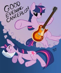Rating: Safe Score: 0 Tags: bed dream e621 electric_guitar english_text equid equine female feral friendship_is_magic fur furniture guitar hair hasbro horn mammal multicolored_hair musical_instrument my_little_pony mythological_creature mythological_equine mythology nullh playing_guitar playing_music plucked_string_instrument purple_body purple_fur purple_hair quadruped simple_background sleeping solo string_instrument tail text toony twilight_sparkle_(mlp) two_tone_hair unicorn User: bunchy7s