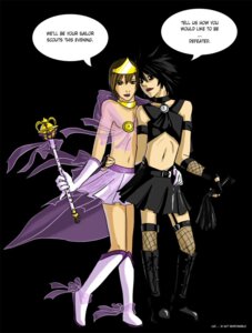 Rating: Questionable Score: 0 Tags: 2boys bishoujo_senshi_sailor_moon caz clothing cosplay crossdressing death_note l_lawliet light_yagami male male_only parody rule34 skirt speech_bubble stockings straight_hair trap User: bunchy7s