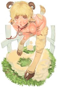 Rating: Questionable Score: 0 Tags: animal_humanoid bell blonde_hair bovid brown_eyes caprine collar e621 ear_piercing female fence fur grass hair hooves horn humanoid leash mammal marsspider nude piercing plant simple_background solo white_background wool_(fur) young User: bunchy7s