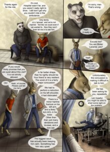 Rating: Safe Score: 0 Tags: 2012 accessory anthro barefoot bear bed bench black_body black_clothing black_fur black_shirt black_topwear blood blood_on_clothing blue_bottomwear blue_clothing blue_necktie blue_pants blue_shirt blue_topwear bodily_fluids bottomwear brown_eyes canid canine canis clothed clothing comic dialogue doctor drama duo e621 ear_piercing english_text feet fennec_fox fox fully_clothed fur furniture giant_panda grey_body grey_fur grey_tail hospital hospital_bed inside iv_bag lagomorph leg_grab leporid lying male male/male mammal marcus_(rukis) multiple_scenes necktie nurse on_back on_bench open_mouth pants piercing rabbit red_clothing red_shirt red_topwear reis robe rukis shirt sitting slightly_chubby speech_bubble standing step_pose tail text topwear true_fox vixmuyo white_body white_clothing white_fur white_robe white_shirt white_topwear wolf yellow_eyes User: bunchy7s