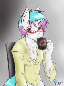 Rating: Safe Score: 0 Tags: 3:4 anthro binary blind blouse breasts chair cleavage clothed clothing container cup disability e621 equid equine eyewear fan_character female fur furniture glasses hasbro holding_container holding_cup holding_object horn looking_at_viewer mammal my_little_pony mythological_creature mythological_equine mythology netrunner signature simple_background solo tail topwear unicorn vixy_(artist) white_body white_fur User: bunchy7s