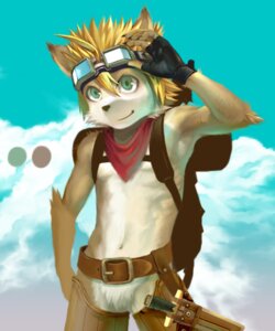 Rating: Safe Score: 0 Tags: 5:6 adolescent anthro backpack bottomless canid canine canis clothed clothing crotch_tuft domestic_dog e621 eyewear eyewear_on_head goggles goggles_on_head kiske_7key leather male mammal melee_weapon solo sword topless tuft weapon young young_anthro young_male User: bunchy7s