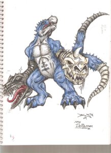 Rating: Safe Score: 0 Tags: 2009 3_heads 3_toes animated_skeleton anthro bandai_namco barefoot biped blue_body blue_skin bone chimera claws deltamon digimon digimon_(species) e621 featureless_crotch feet head_hands hybrid male markings multi_head multi_tail muscular muscular_anthro muscular_male reptile scalie simple_background skeleton skull snake solo standing tail teeth toes tongue undead vegiepire white_background white_body white_skin User: bunchy7s