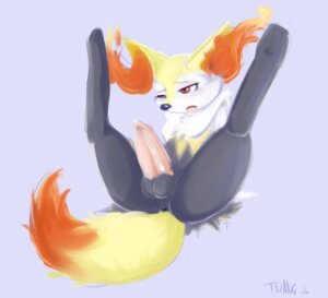 Rating: Explicit Score: 0 Tags: anthro anus balls biped black_body black_fur blush braixen canid canine e621 erection fur generation_6_pokemon genitals inner_ear_fluff legs_up lying male mammal nintendo nude on_back penis pokemon pokemon_(species) red_eyes solo spread_legs spreading tuft twang white_body white_fur yellow_body yellow_fur User: bunchy7s