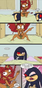 Rating: Safe Score: 0 Tags: anthro bed bedroom comic domestic_cat e621 echidna fan_character felid feline felis female furniture hi_res in_abyss inside lothar_(lotharhex) male mammal monotreme raye_(in_abyss) sega sharp_teeth silly sonic_the_hedgehog_(series) tail teeth User: bunchy7s
