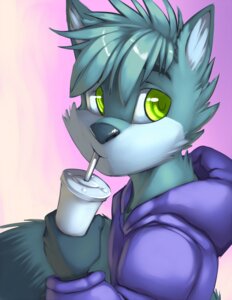Rating: Safe Score: 0 Tags: 2013 4_fingers anthro blue_body blue_fur canid canine clothed clothing container cup digital_media_(artwork) dipstick_ears disposable_cup drinking drinking_straw e621 ear_markings fingers fox fur gradient_background green_eyes hair half-length_portrait holding_container holding_cup holding_object hoodie jacket looking_aside looking_at_viewer male mammal markings multicolored_ears portrait short_hair side_view simple_background solo thefuckingdevil topwear User: bunchy7s