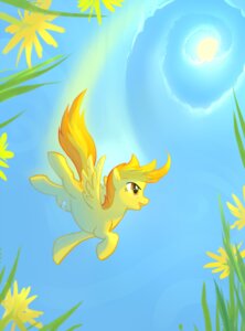 Rating: Safe Score: 0 Tags: band-aid bandage dandelion detailed_background e621 equid equine feathered_wings feathers female feral flower flying friendship_is_magic hasbro low-angle_view mammal my_little_pony mythological_creature mythological_equine mythology pegasus plant solo spiral spitfire_(mlp) sun tail tomatocoup toony wings wonderbolts_(mlp) worm's-eye_view yellow_body yellow_feathers User: bunchy7s