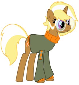 Rating: Safe Score: 0 Tags: 2014 blonde_hair bottomless brown_body brown_fur clothed clothing crossgender cutie_mark e621 equid equine evilfrenzy eyewear female feral friendship_is_magic fur glasses hair hasbro hi_res horn mammal my_little_pony mythological_creature mythological_equine mythology purple_eyes shirt solo topwear trenderhoof_(mlp) unicorn User: bunchy7s
