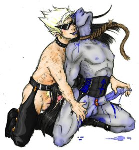Rating: Explicit Score: 0 Tags: 2boys arms_behind_back bdsm bite_mark blush bodily_fluids bondage bruise chaps cock_ring collar dirk_strider equius_zahhak gay grey_skin head_back homestuck human human_on_humanoid humanoid humanoid_penis male male_only monster_boy ms_paint_adventures noose on_knees penis rule34 servojob source_request sunglasses troll User: bunchy7s