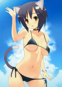 Rating: Questionable Score: 0 Tags: 5_fingers :3 animal_humanoid bikini bikini_bottom bikini_top black_bikini black_bikini_bottom black_bikini_top black_choker black_clothing black_hair black_jewelry black_necklace black_swimwear bow_(feature) bracelet breasts camel_toe cat_humanoid choker clothed clothing collar collarbone e621 felid felid_humanoid feline feline_humanoid female fingers front_view gesture hair hi_res humanoid jewelry looking_at_viewer mammal mammal_humanoid navel necklace nora_higuma open_mouth short_hair side-tie_bikini side-tie_clothing side-tie_swimwear skimpy sky smile solo strap_pull string_bikini swimwear tail triangle_bikini two-piece_swimsuit under_boob ventral_groove waving yellow_eyes User: bunchy7s