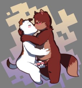 Rating: Explicit Score: 0 Tags: anthro canine chubby cute dog fat frottage fur furry furry_only gay gazpacho kissing male penis rule34 wolf User: bunchy7s